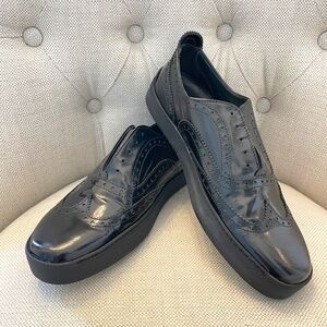 Rag & Bone Meli Sneaker Slip On Oxford Wingtip Black Size EU39 New in Box